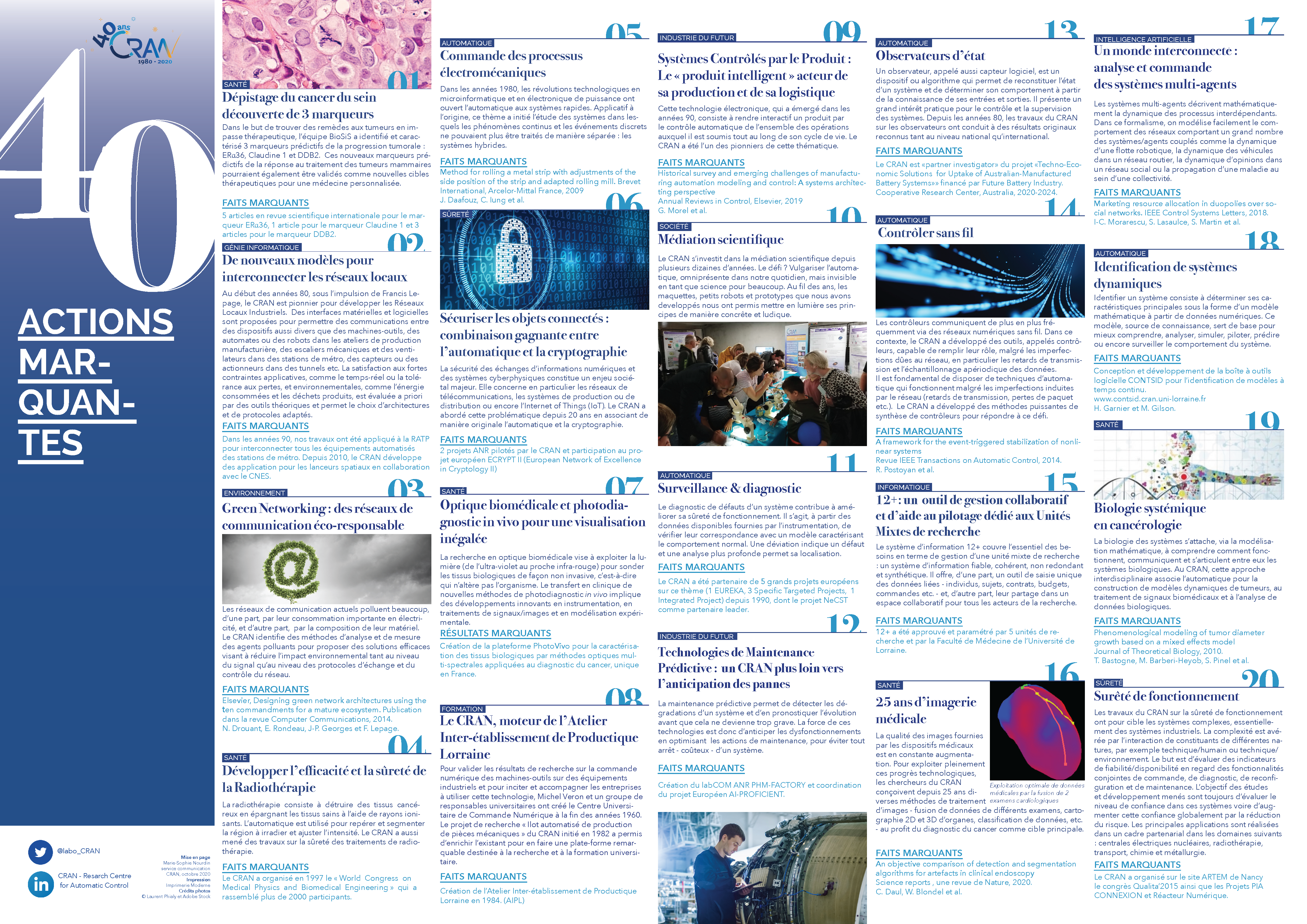 40 actions marquantes